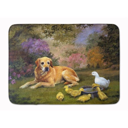Carolines Treasures Yellow Labrador and Chicks Machine Washable Memory Foam Mat HEH0096RUG